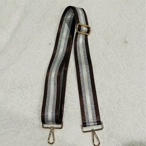 Brown, Silver, Gray Purse Strap | 26-49 inches